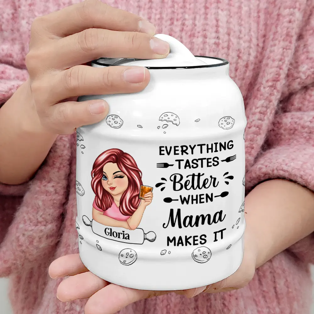 Everything Tastes Better When Grandma Makes It - Personalized Cookie Jar - Image 4