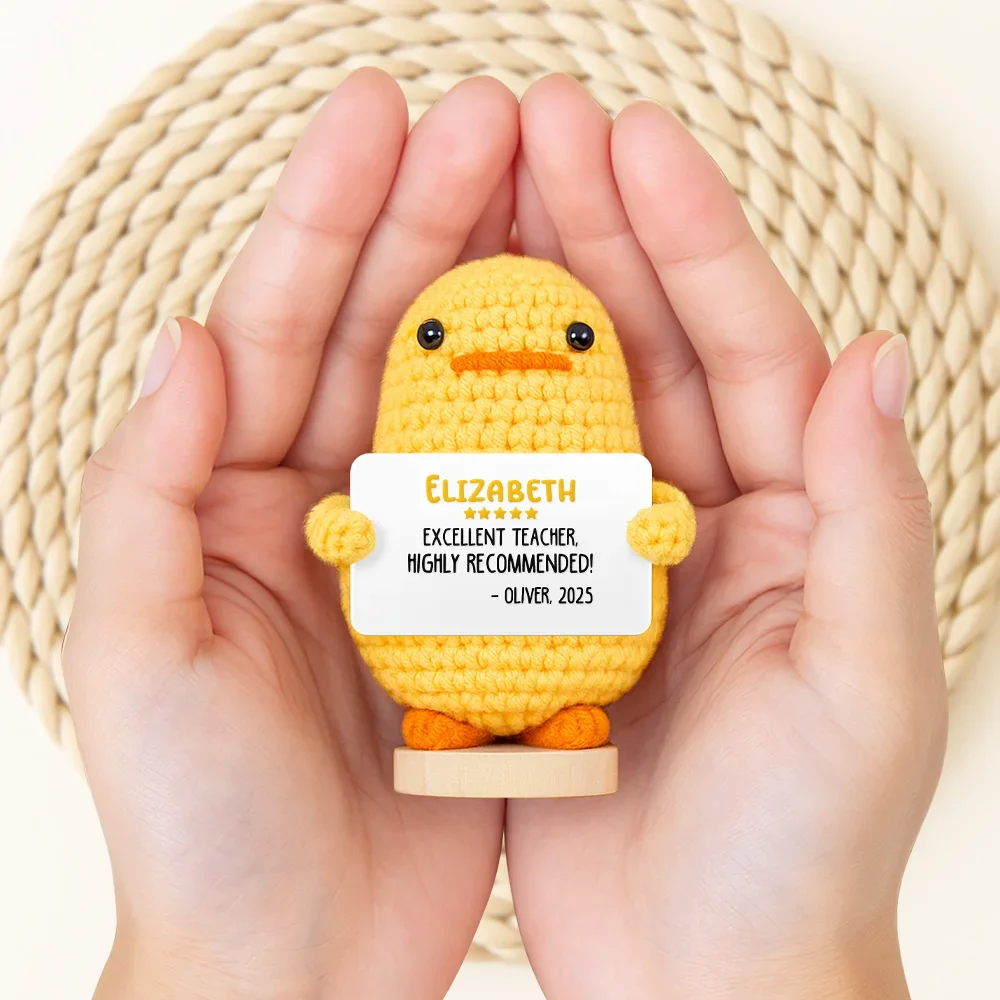 Excellent Teacher Highly Recommended - Personalized Doll Crochet With Custom Card - Image 2