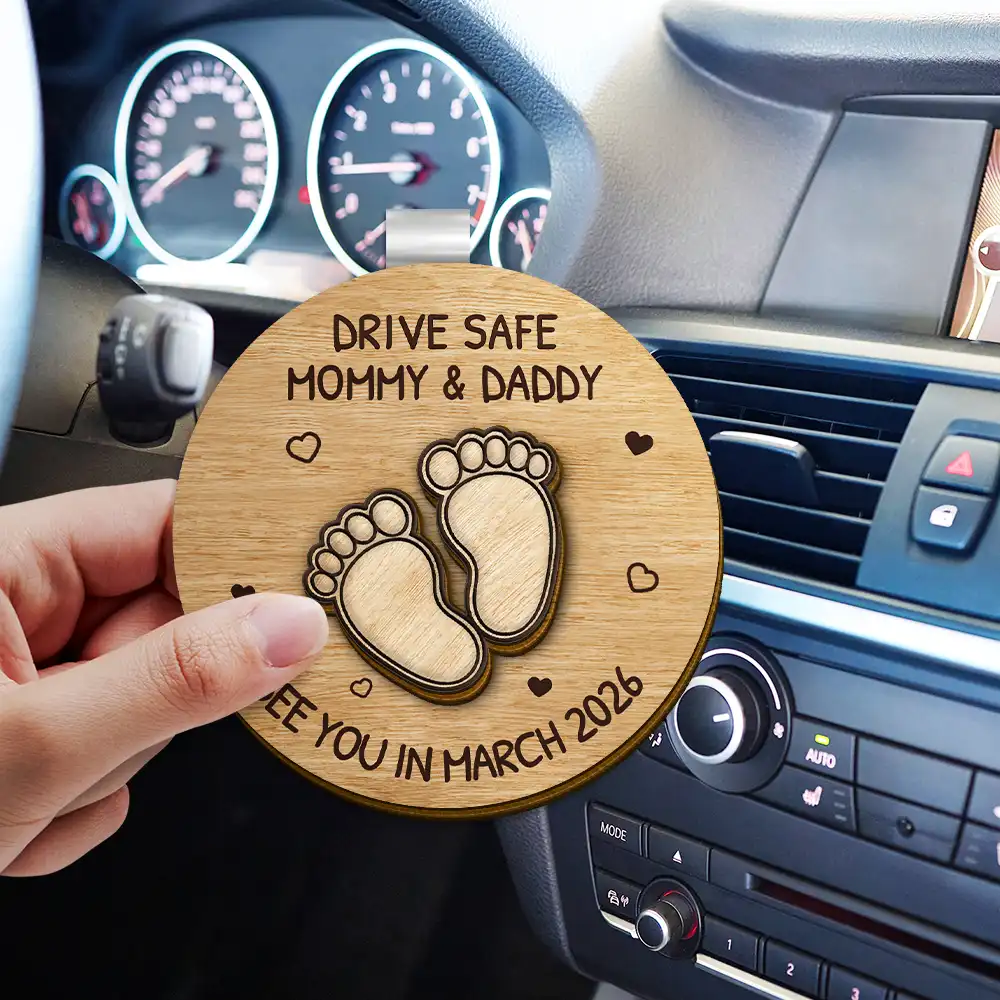 Expecting Parents See You In - Personalized Custom Shaped Car Visor Clip - Image 3