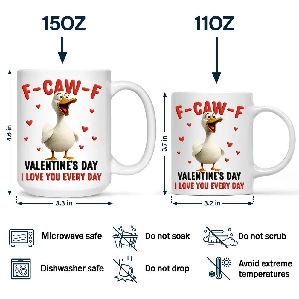 F Caw F Valentine's Day - Personalized Mug - Image 4