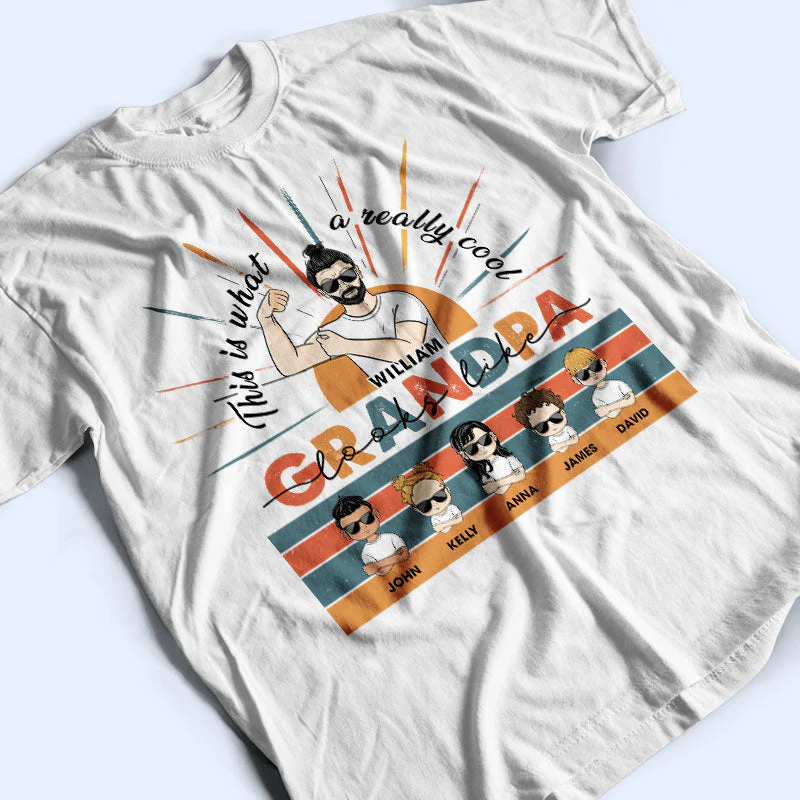 Family A Really Cool Grandma Looks Like - Gift For Grandparents - Personalized Custom T Shirt - Image 3