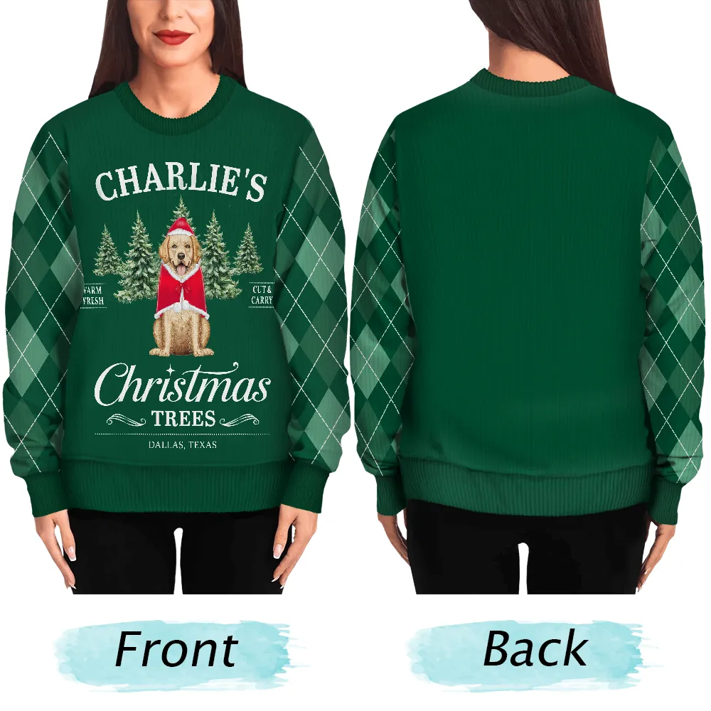 Family Christmas Tree Farm Fresh - Personalized Unisex Ugly Sweater - Image 5