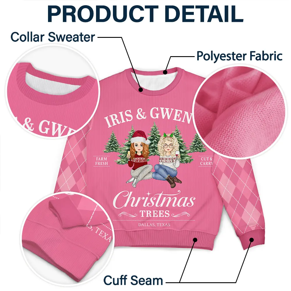 Family Christmas Tree Farm Fresh - Personalized Unisex Ugly Sweater - Image 6