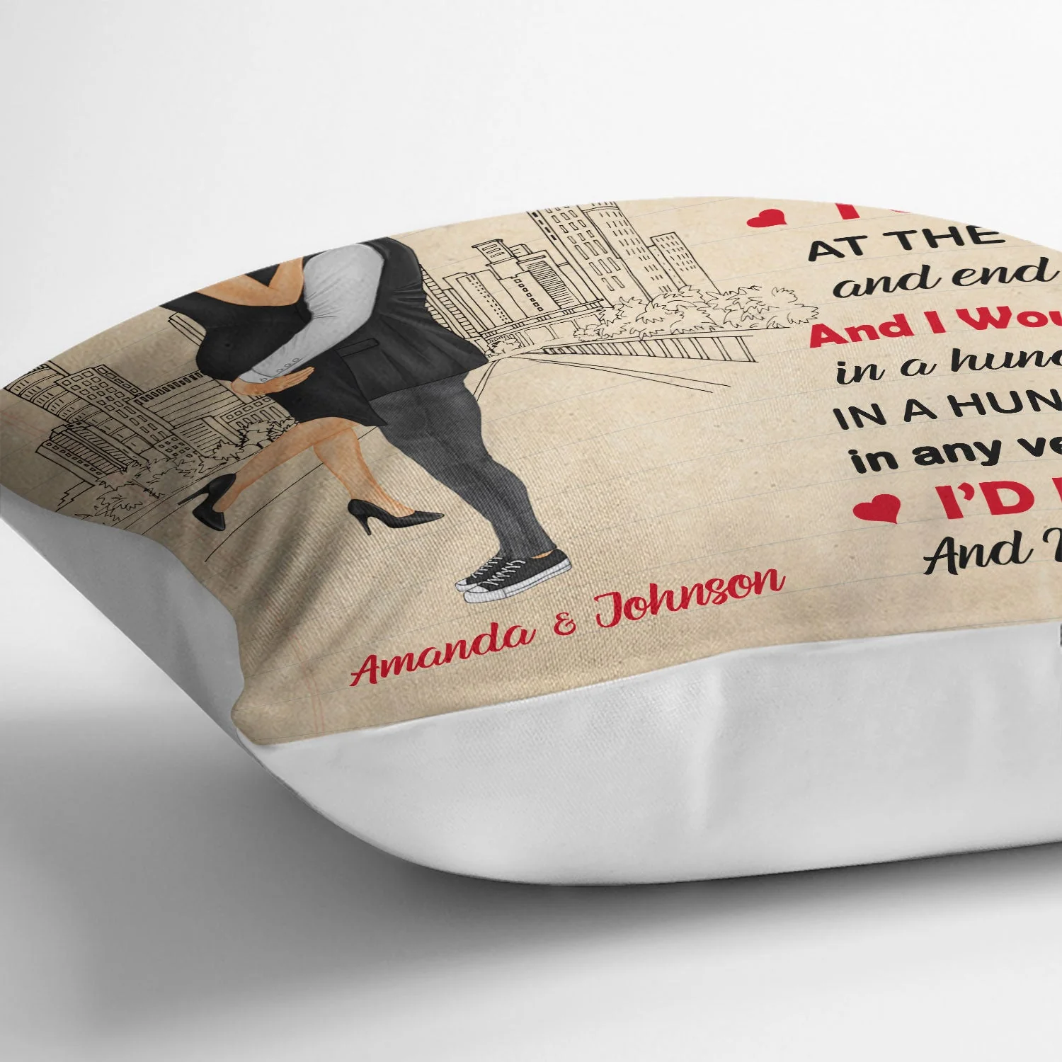 Family Couple The Day I Met You - Anniversary, Birthday Gift For Spouse, Lover, Husband, Wife, Boyfriend, Girlfriend, Married Couples - Personalized Custom Pillow - Image 3