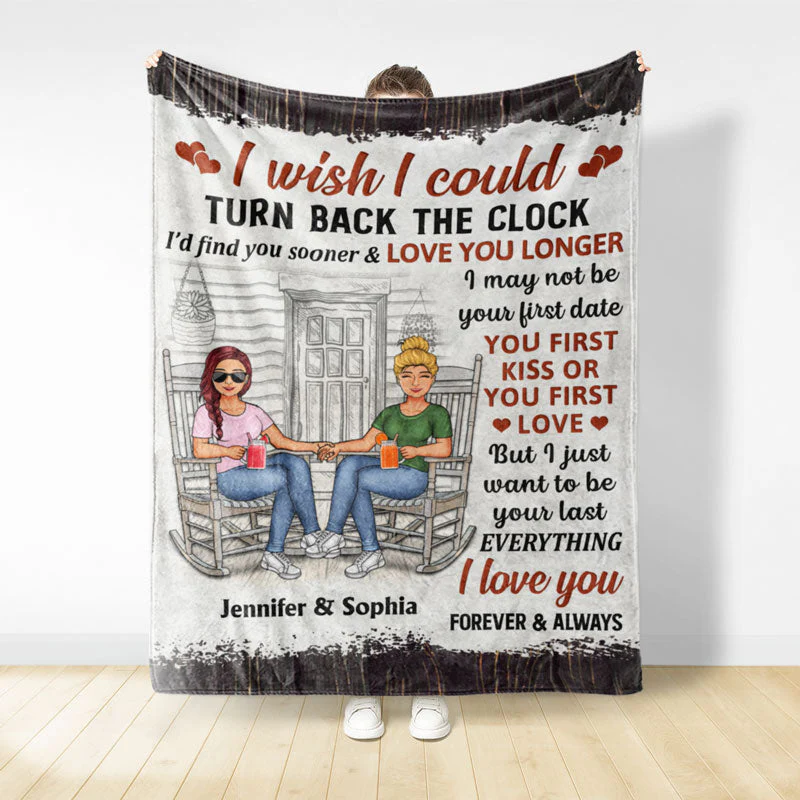 Family Couple The Day I Met You - Couple Gift - Personalized Custom Blanket - Image 2