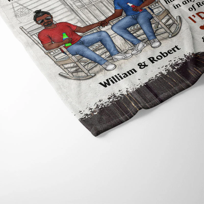 Family Couple The Day I Met You - Couple Gift - Personalized Custom Blanket - Image 3