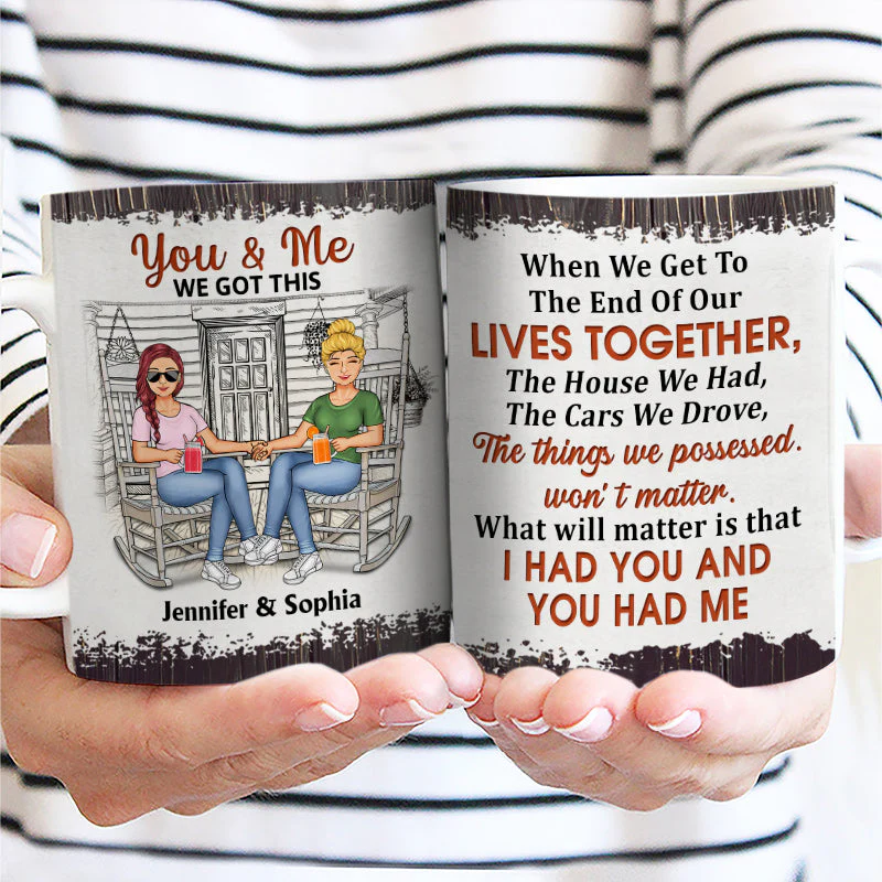 Family Couple The Day I Met You - Couple Gift - Personalized Custom White Edge-to-Edge Mug - Image 2