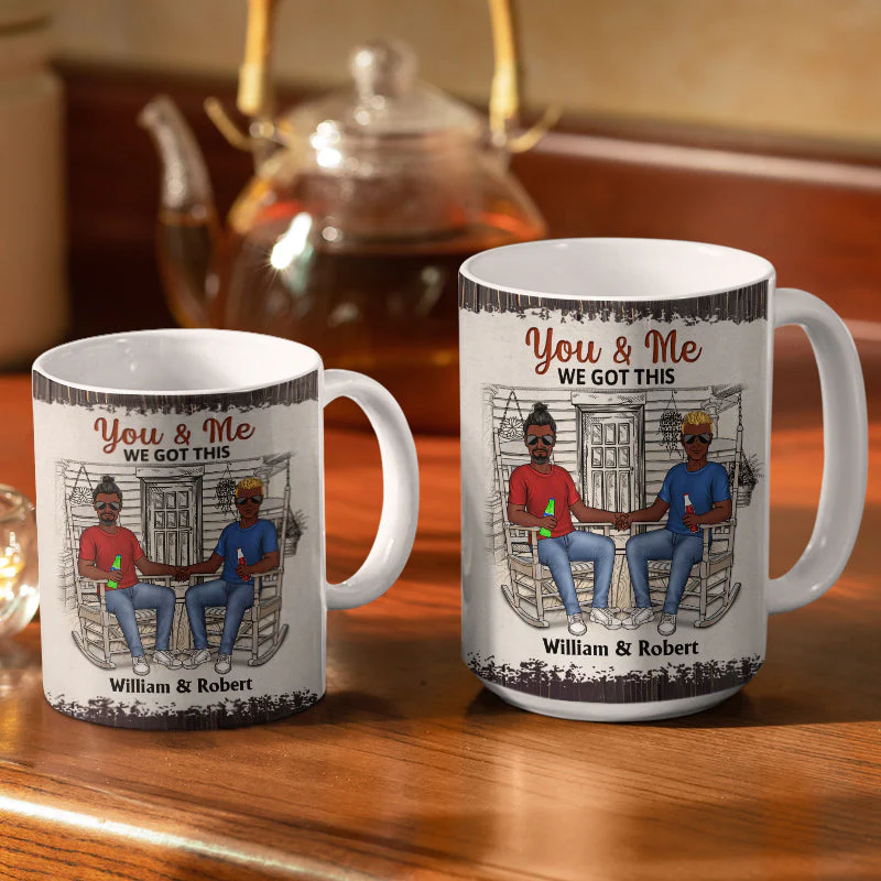 Family Couple The Day I Met You - Couple Gift - Personalized Custom White Edge-to-Edge Mug - Image 3