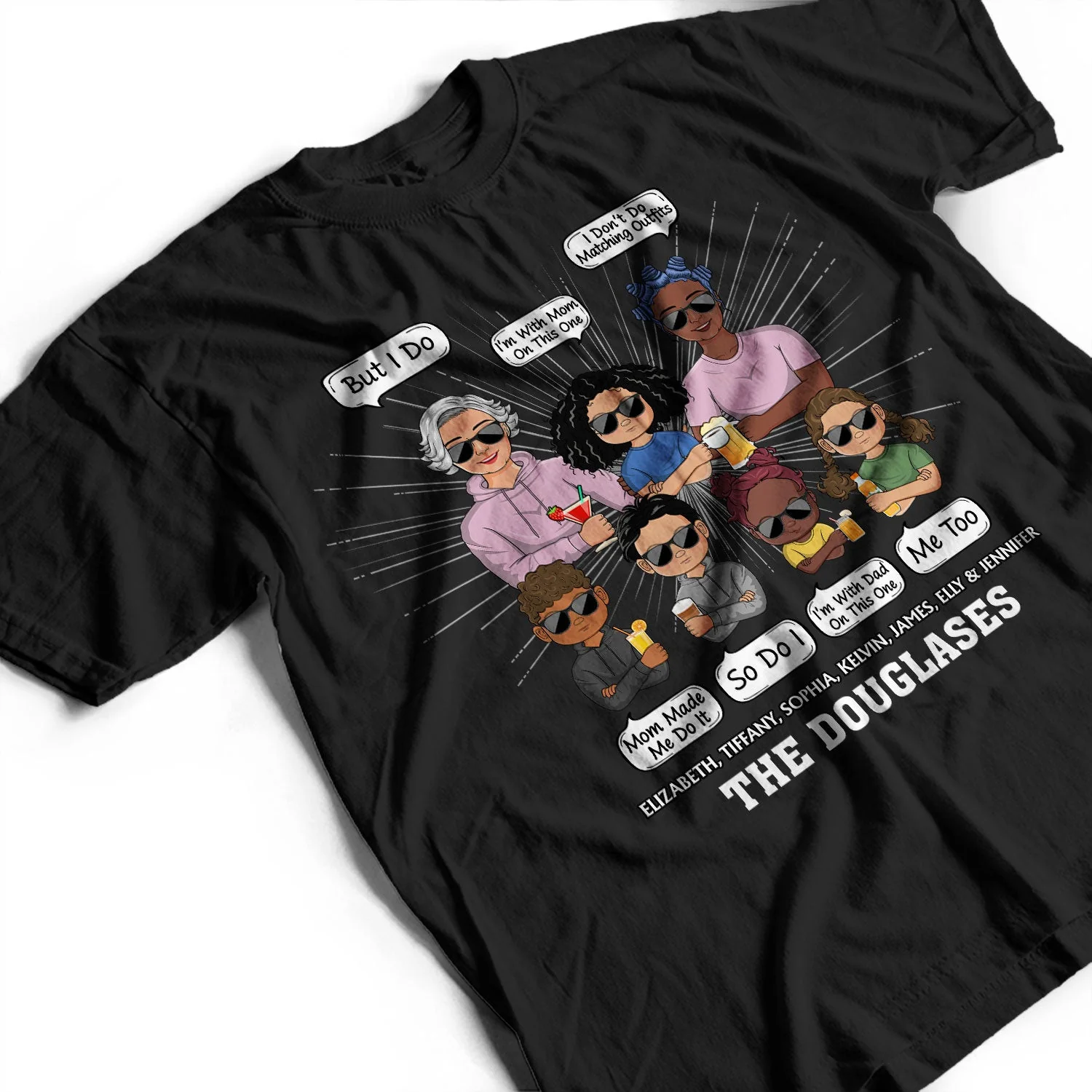 Family Don't Do Matching Outfits But I Do - Gift For Wife, Husband, Kid - Personalized Custom T Shirt - Image 3