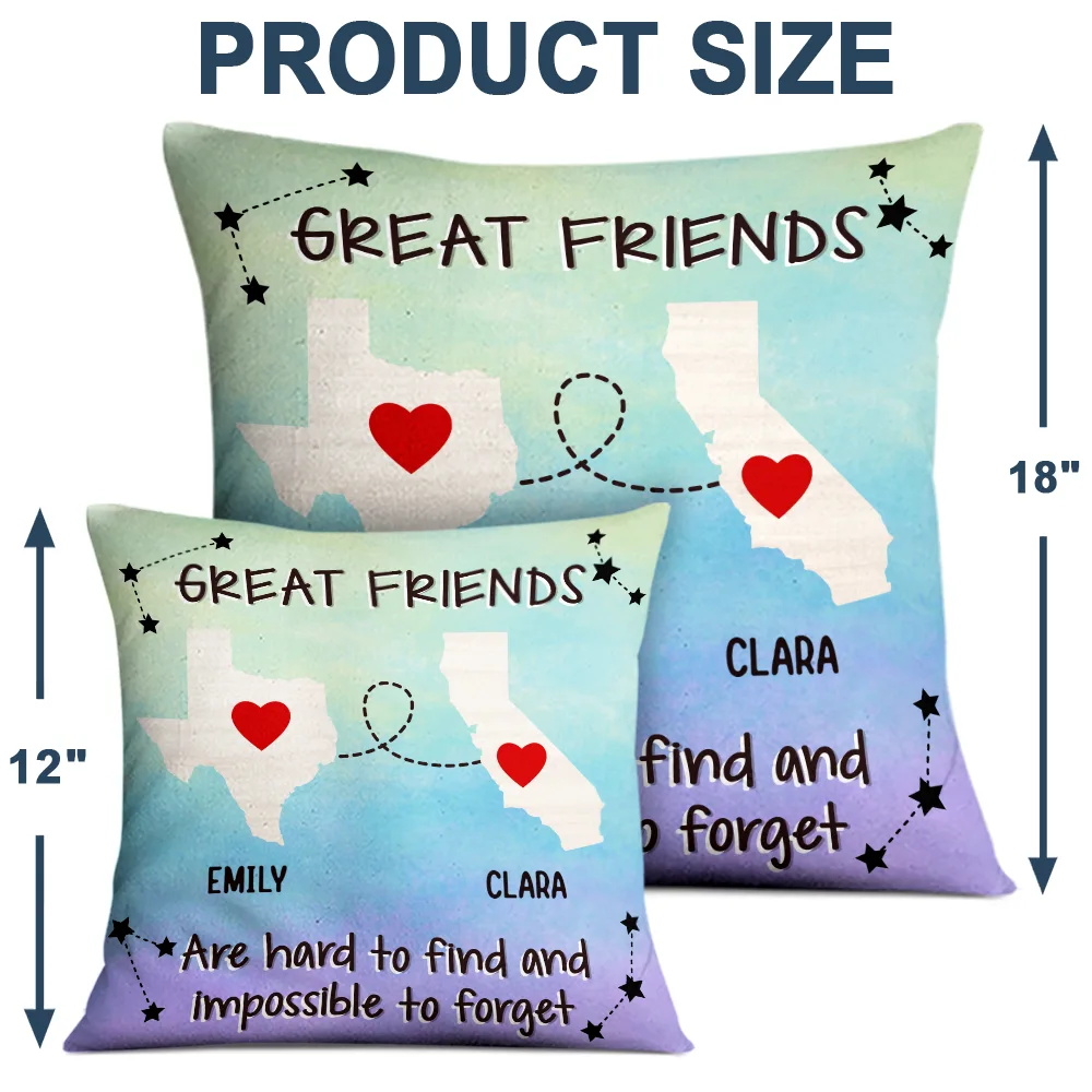 Family Friends Besties Siblings Long Distance - Personalized Pillow - Image 4