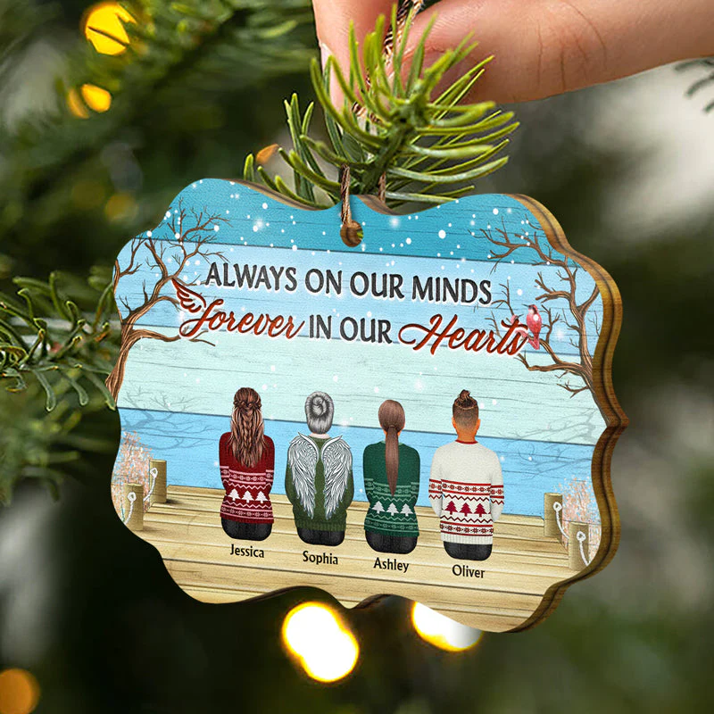 Family I Am Always With You - Christmas Memorial Gift - Personalized Wooden Ornament - Image 2