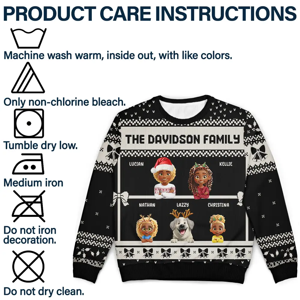 Family Is The Greatest Gift - Personalized Unisex Ugly Sweater - Image 7