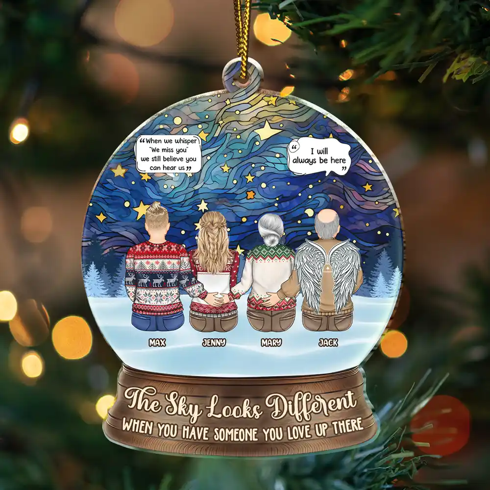 Family Memorial When You Have Someone You Love - Personalized Custom Shaped Acrylic Ornament - Image 3