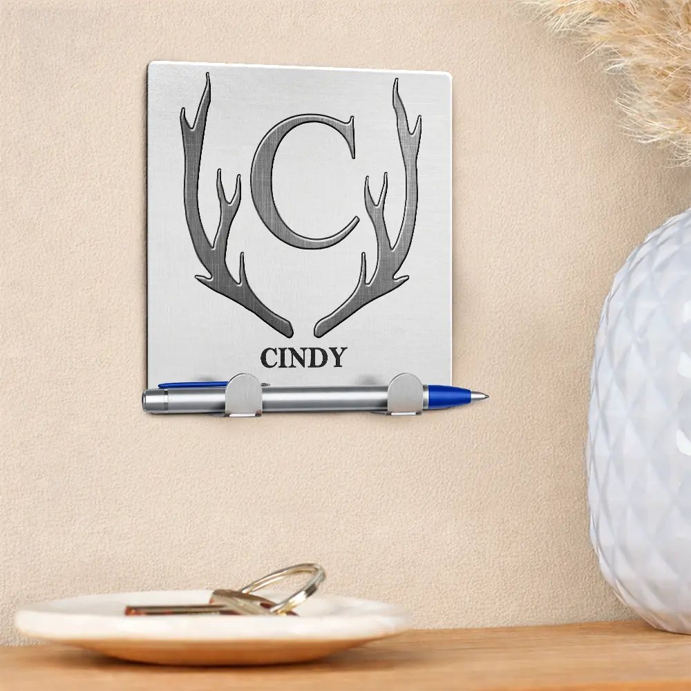 Family Monogram Name Couple Initial - Personalized Mini Key Hook - Image 2