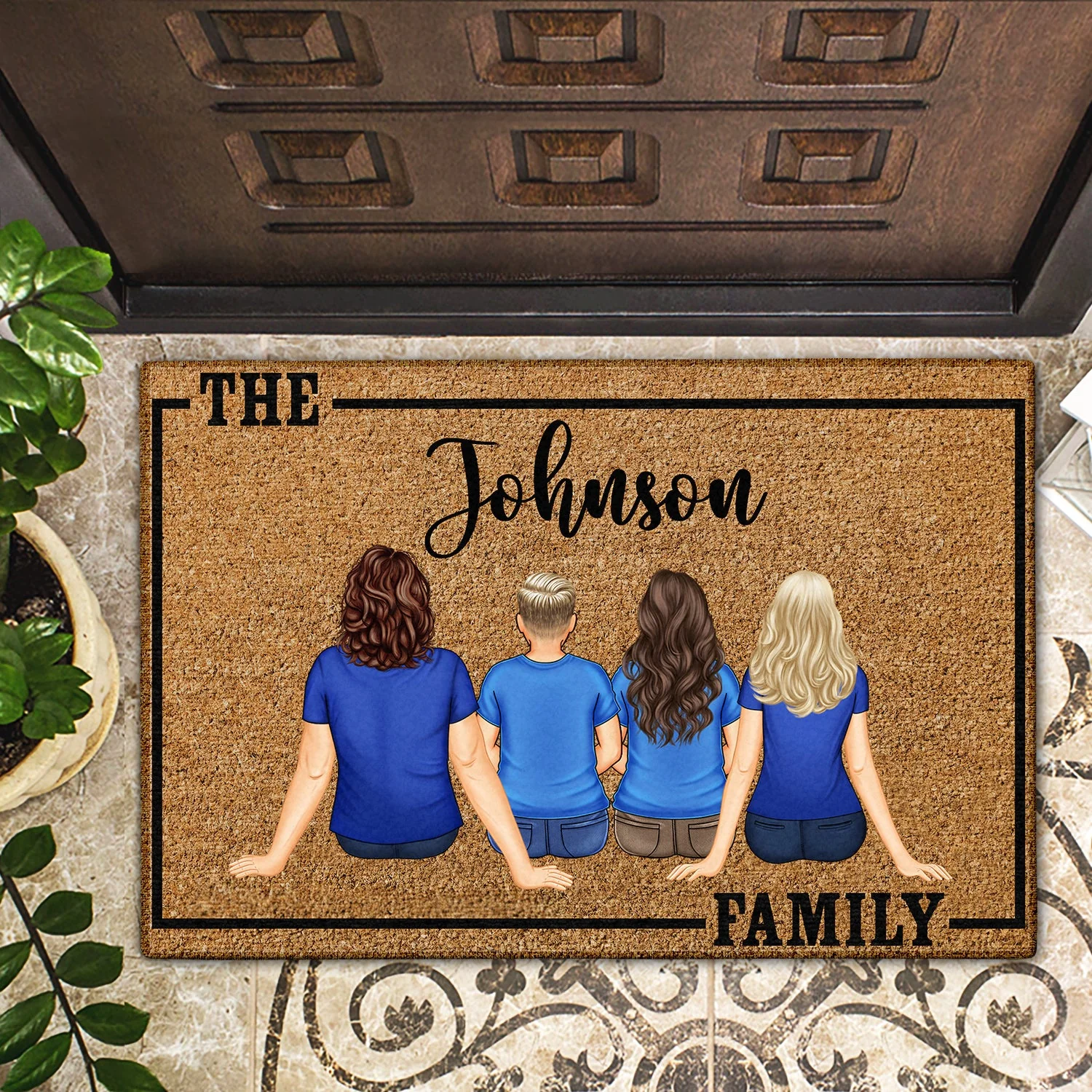 Family Name Doormat - Welcome Doormat, Housewarming Gift - Personalized Doormat - Image 2