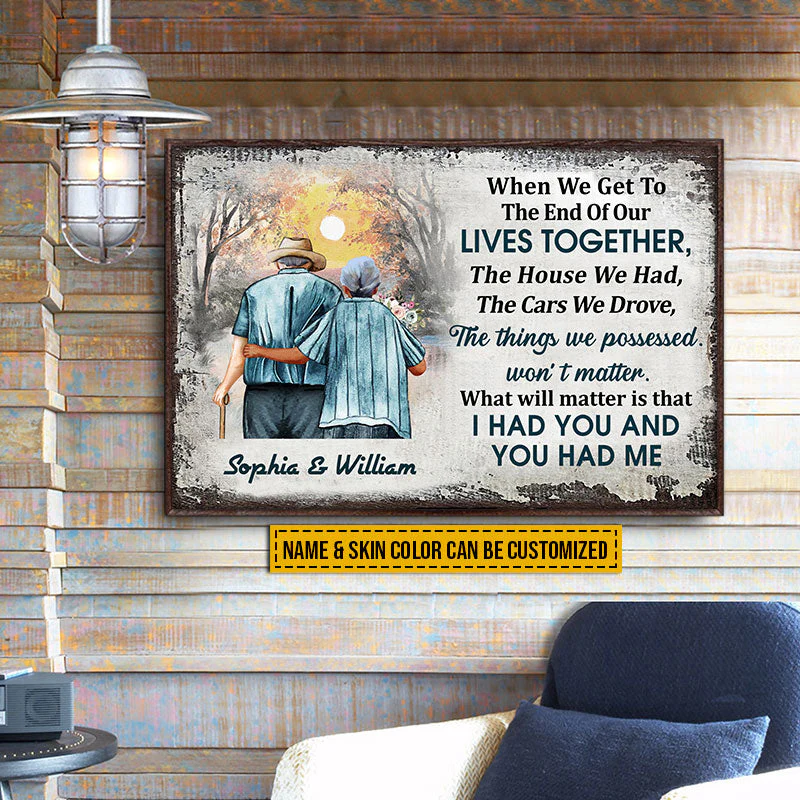 Family Old Couple Husband Wife When We Get Skin Custom Poster - Image 4