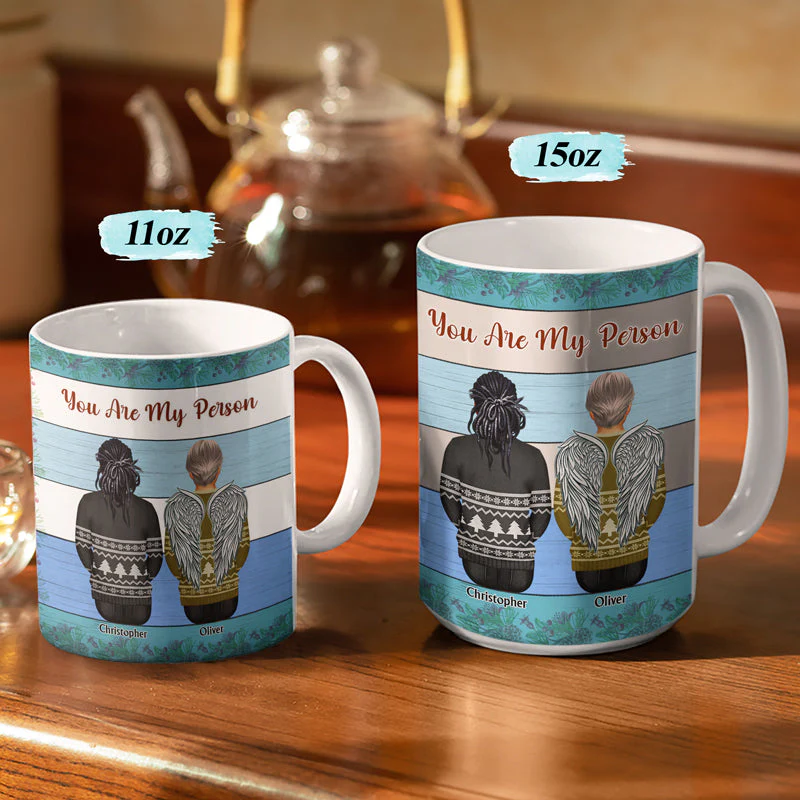 Family Side By Side Or Miles Apart Brothers And Sisters - Christmas Gift For Siblings - Personalized Custom White Edge-to-Edge Mug - Image 3