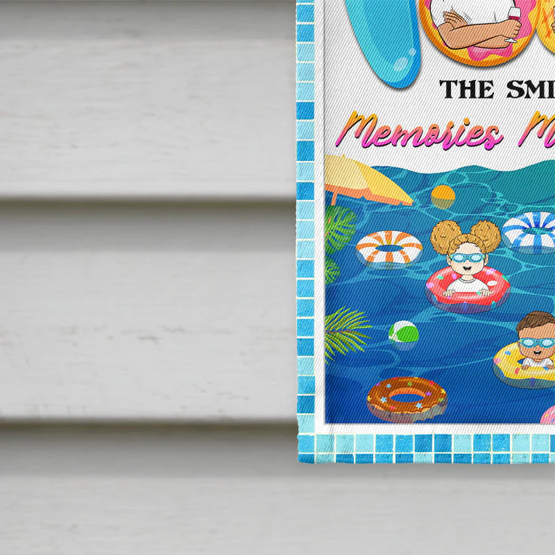 Family Swimming Pool Memories Made Here - Pool Flags - Personalized Custom Flag - Image 4