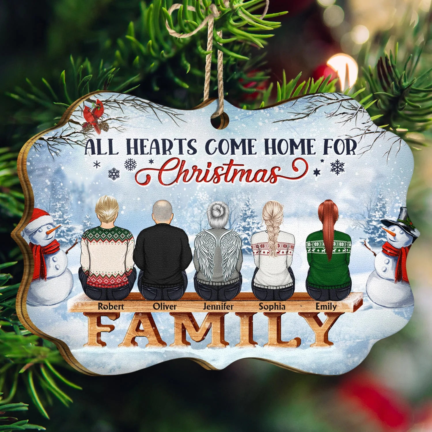 The Greatest Gift Our Parents Gave Us Was Each Other - Christmas Memorial Gift For Siblings, Parents, Family - Personalized Medallion Wooden Ornament - Image 3