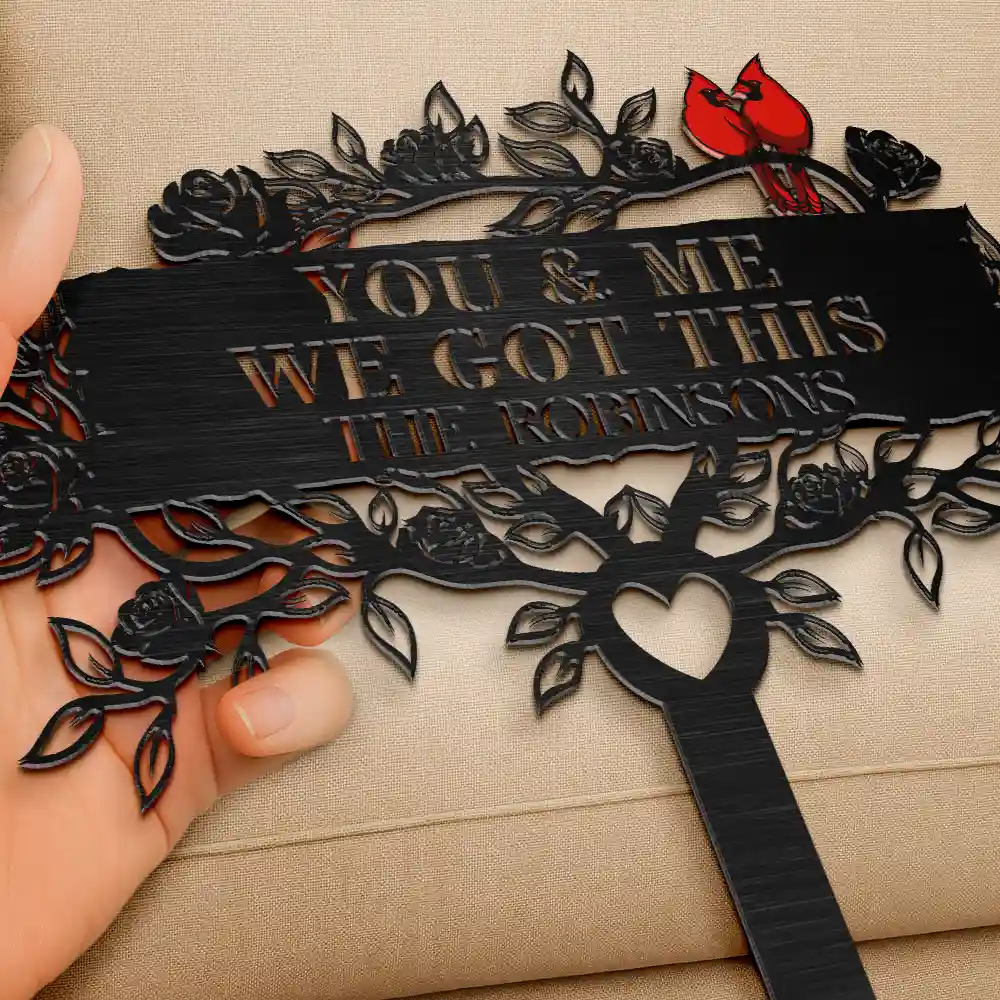 Family Together Home Sweet Home - Personalized Metal Garden Stake - Image 3