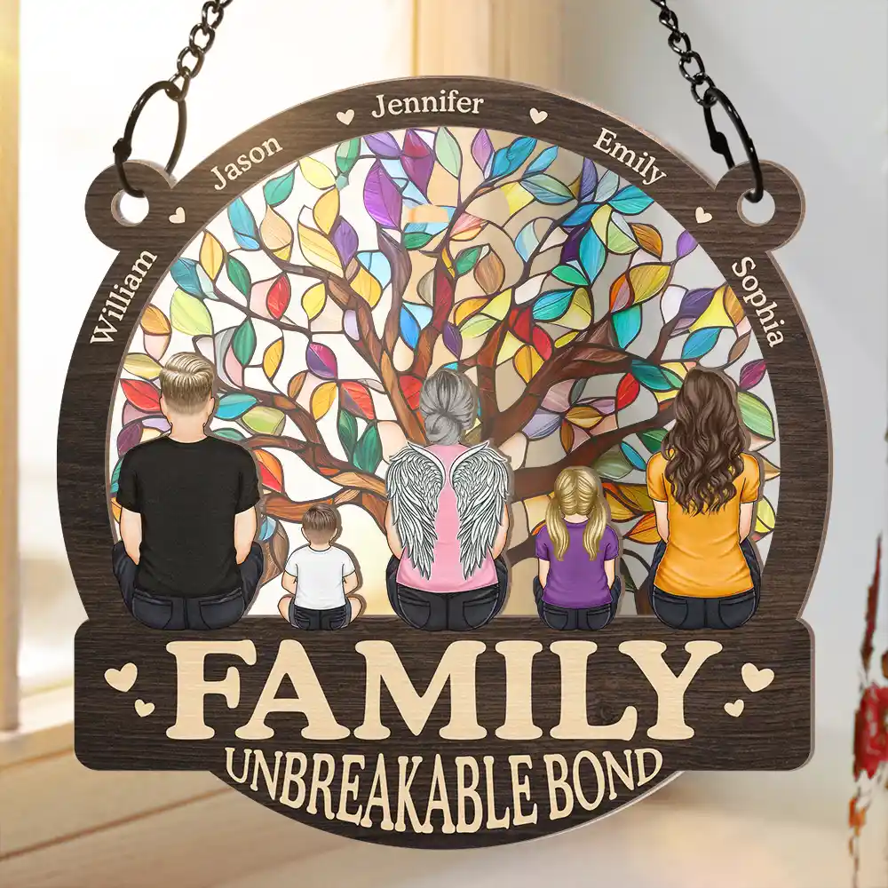 Family Unbreakable Bond Tree Of Life - Personalized Window Hanging Suncatcher Ornament
