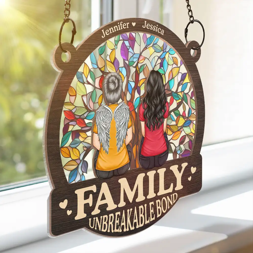 Family Unbreakable Bond Tree Of Life - Personalized Window Hanging Suncatcher Ornament - Image 3