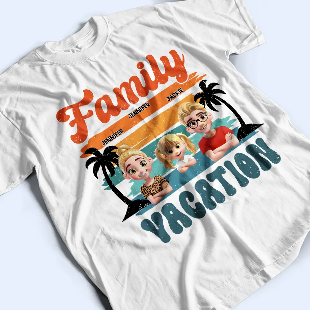 Family Vacation 3D Effect - Personalized T Shirt - Image 3