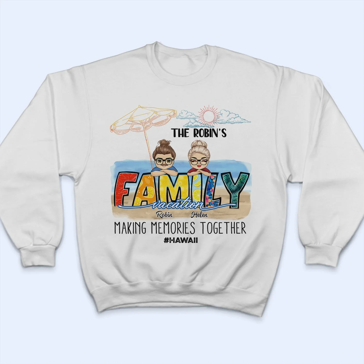 Family Vacation Making Memories Together - Birthday, Anniversary, Travel Gift For Grandma, Grandpa, Mom, Dad, Matching Item For Family Trip - Personalized T Shirt - Image 5