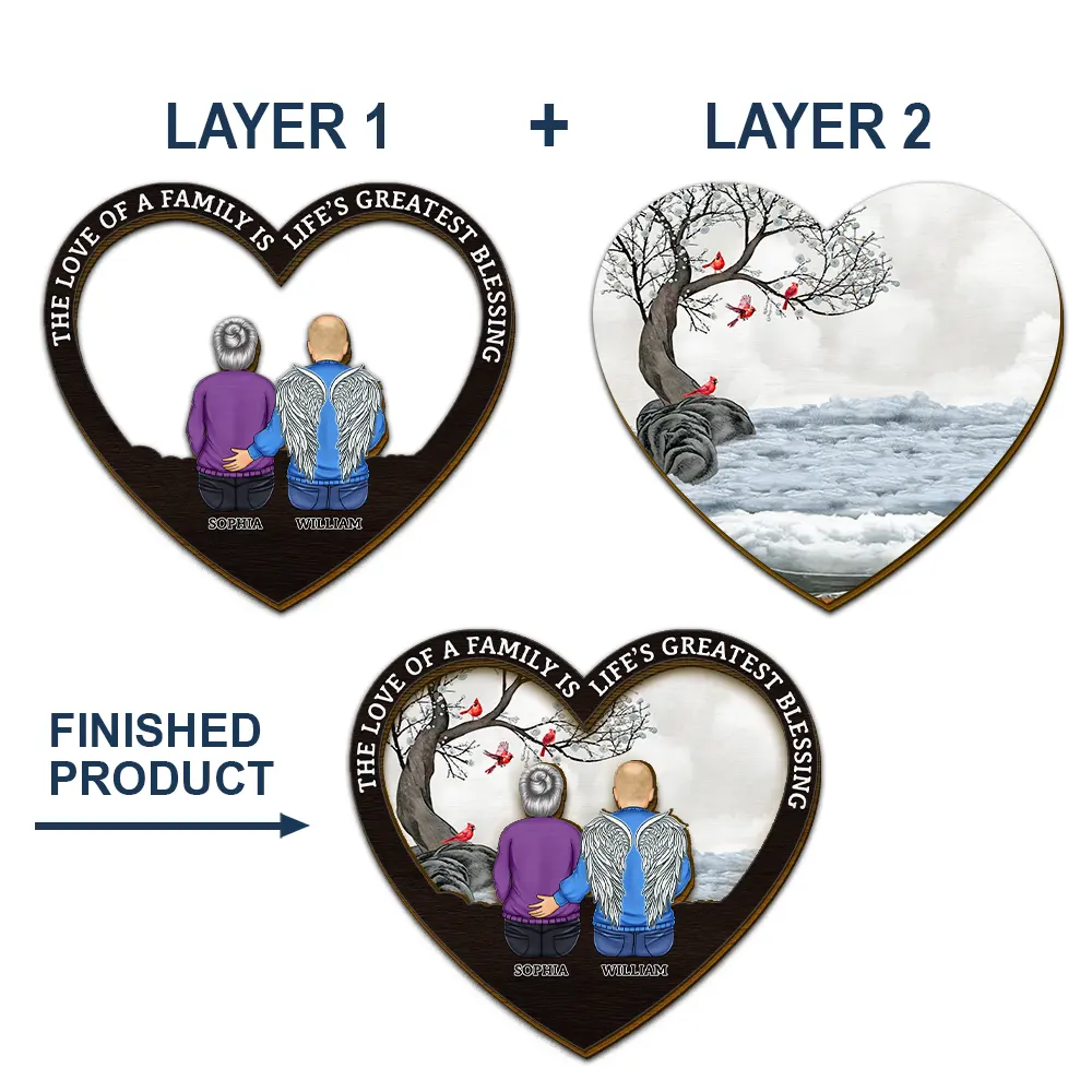 Family Where Life Begins And Love Never Ends - Personalized Custom Shaped Car Visor Clip - Image 5
