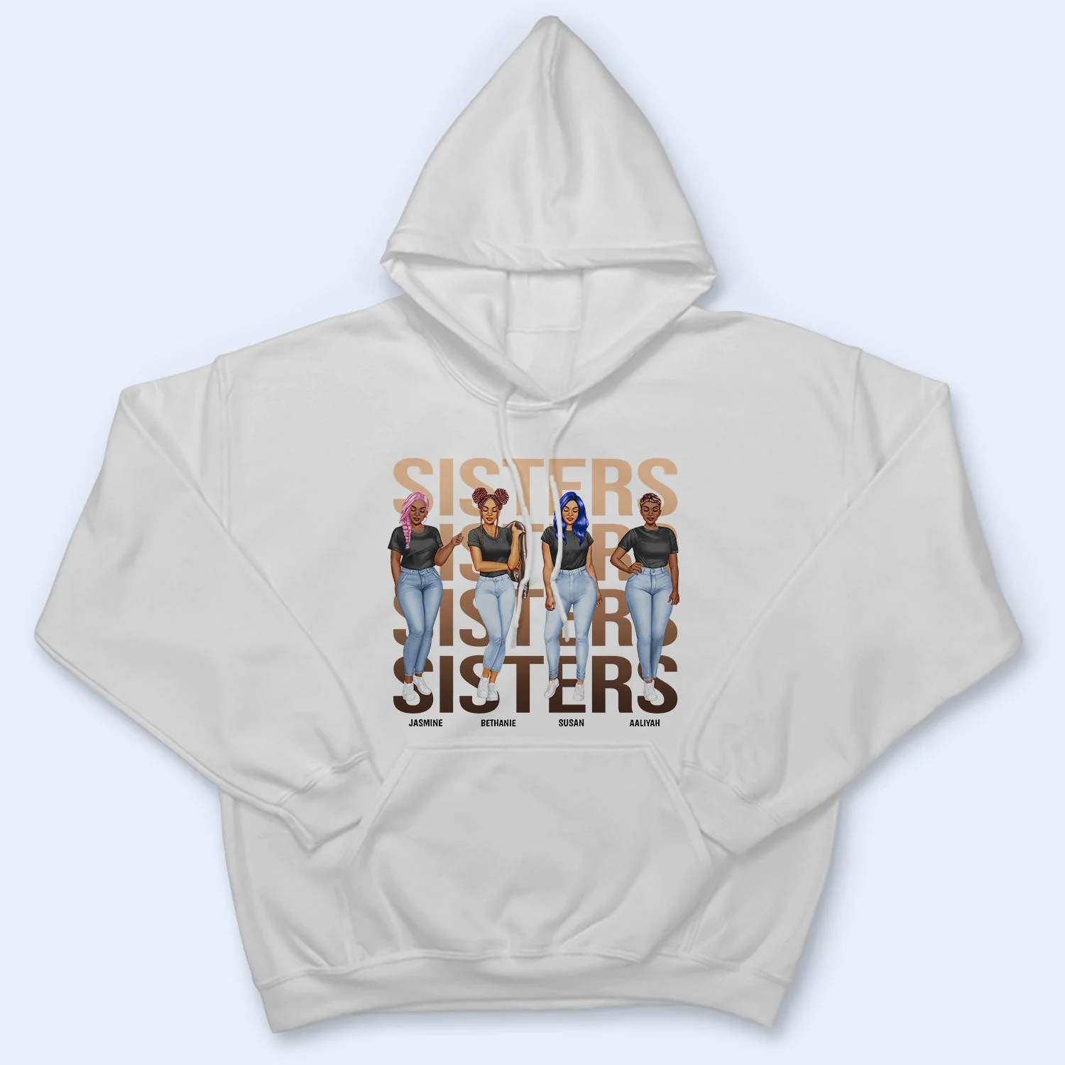 Fashion Girls Sistas - Gift For Sisters And Best Friends - Personalized T Shirt - Image 4
