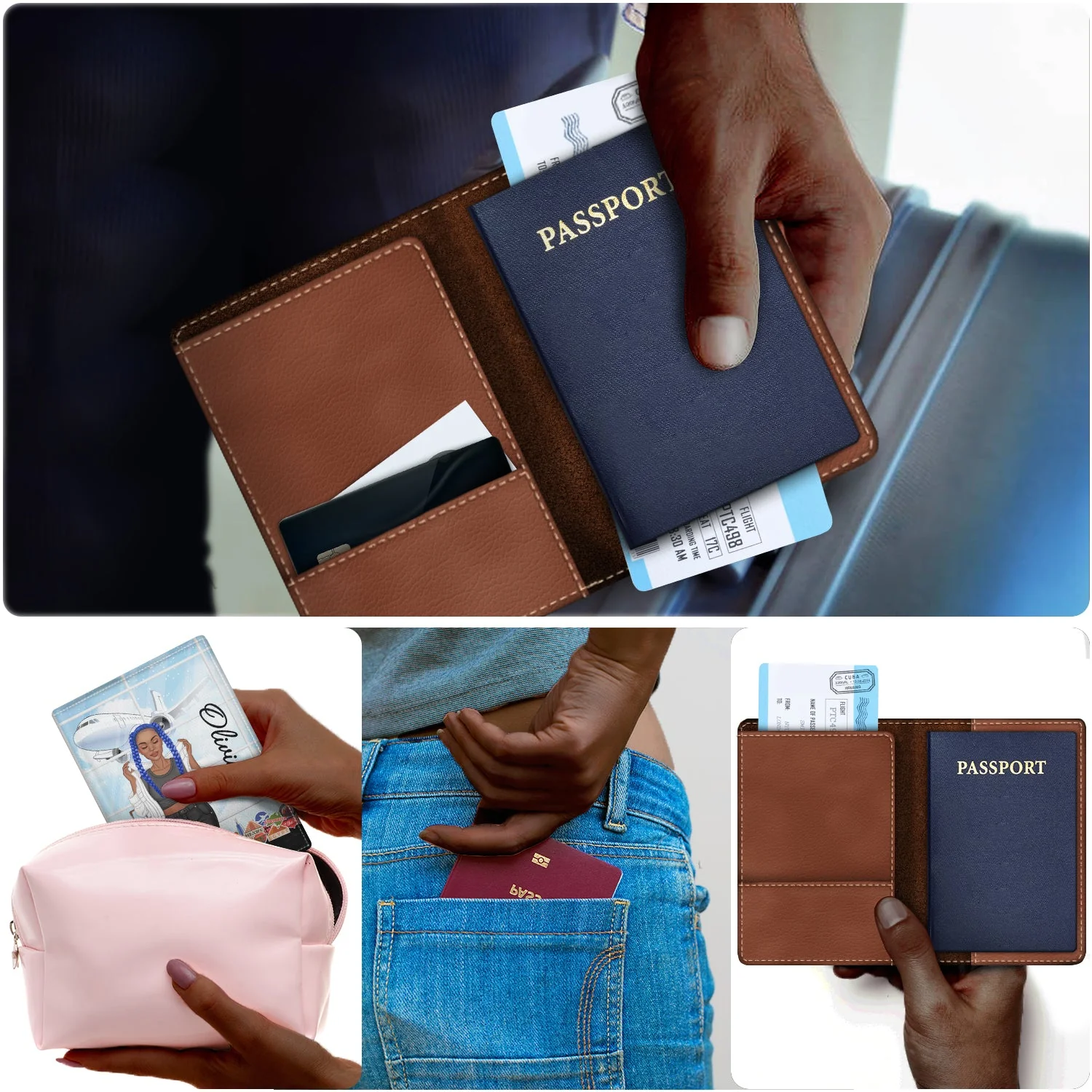 Fashion Just A Girl Who Loves Traveling - Personalized Custom Passport Cover, Passport Holder - Image 5