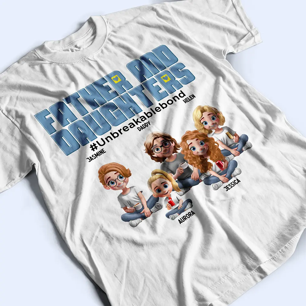 Father Daughter Son Unbreakable Bond - Personalized T Shirt - Image 3