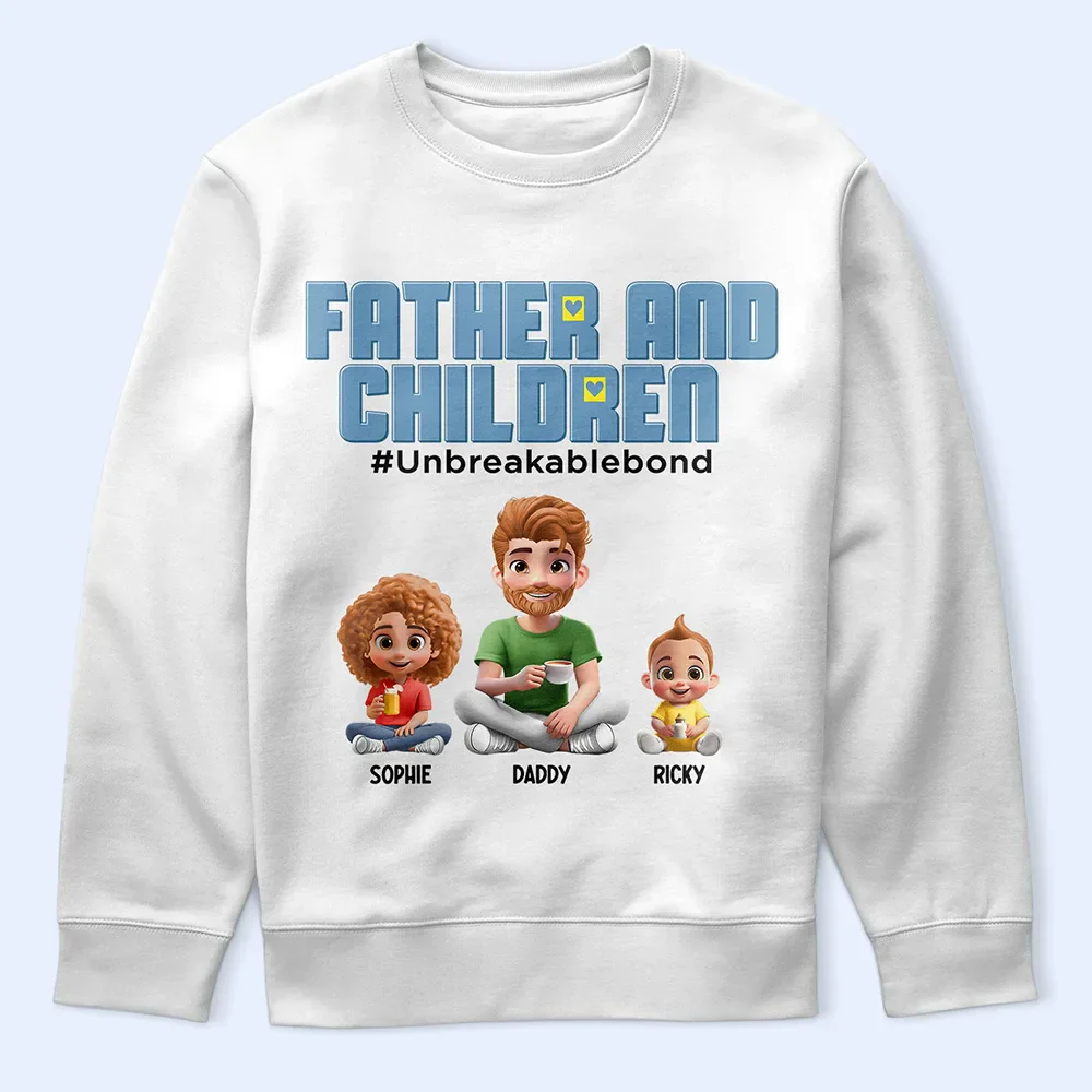 Father Daughter Son Unbreakable Bond - Personalized T Shirt - Image 5