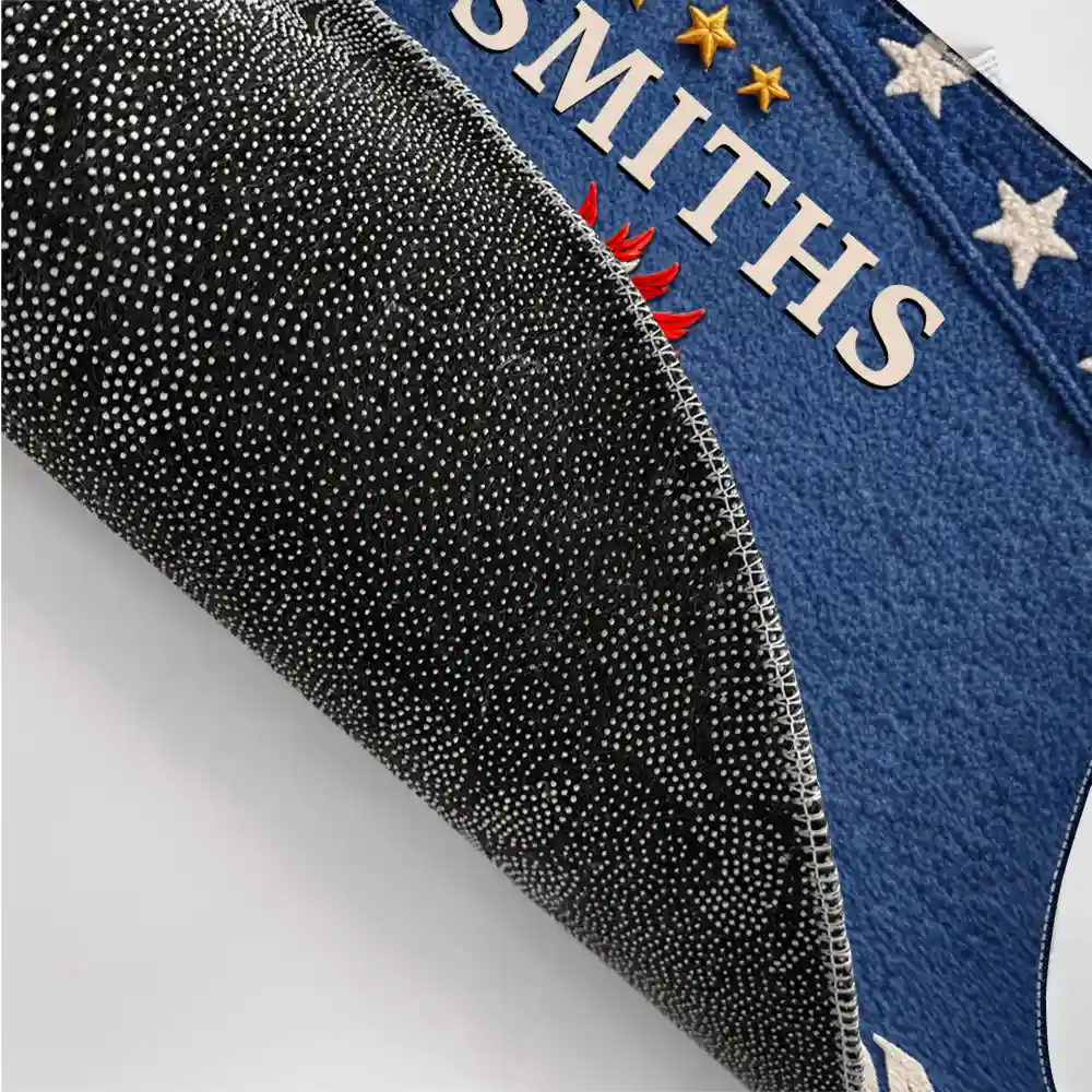 Faux Embroidery Effect Chenille - Personalized Doormat - Image 3