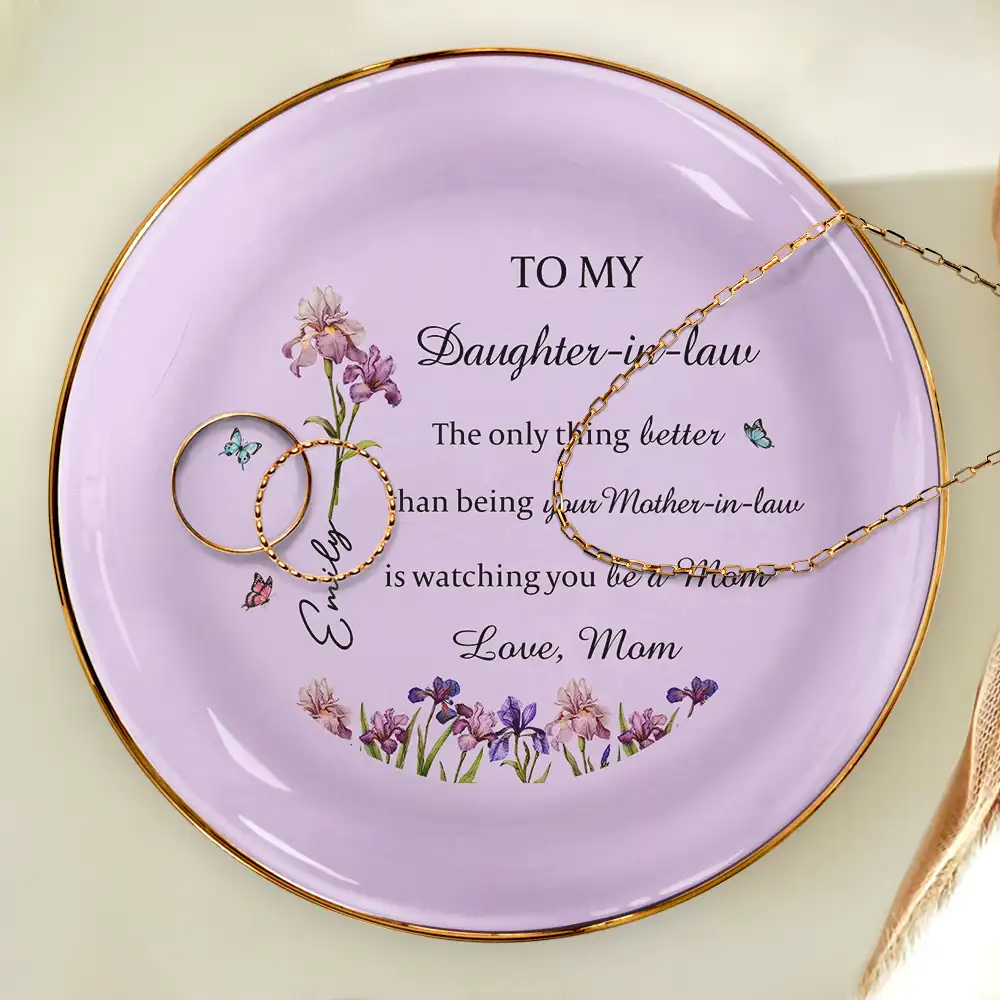 Faux Pressed Birth Flower The Only Thing Better Than Being Your Mother - Personalized Ring Dish - Image 4