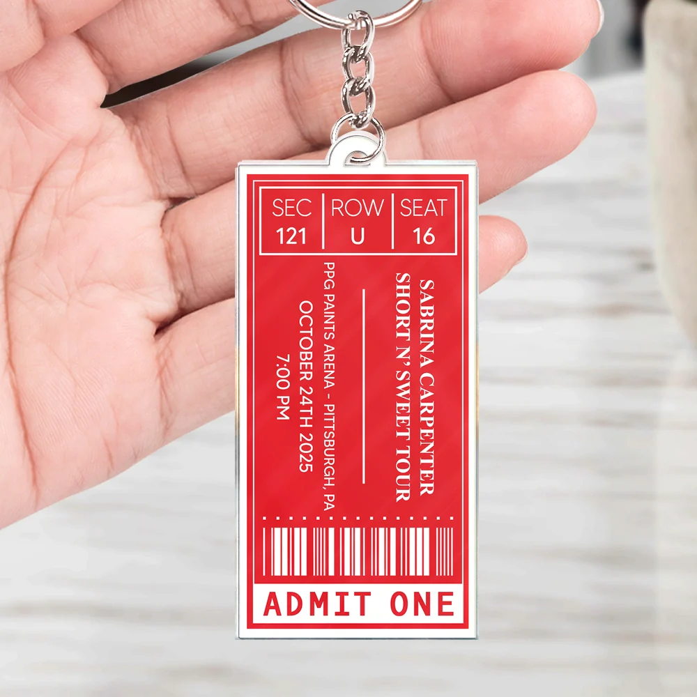 Favorite Concert Ticket - Personalized Acrylic Keychain - Image 4