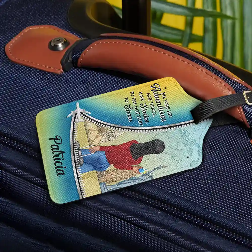 Fill Your Life With Adventures - Personalized Luggage Tag - Image 2