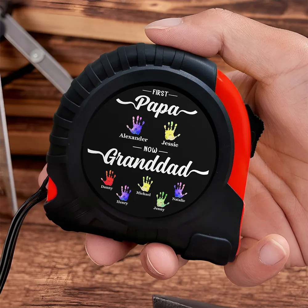 First Dad Now Grandpa - Personalized Tape Measure - Image 3