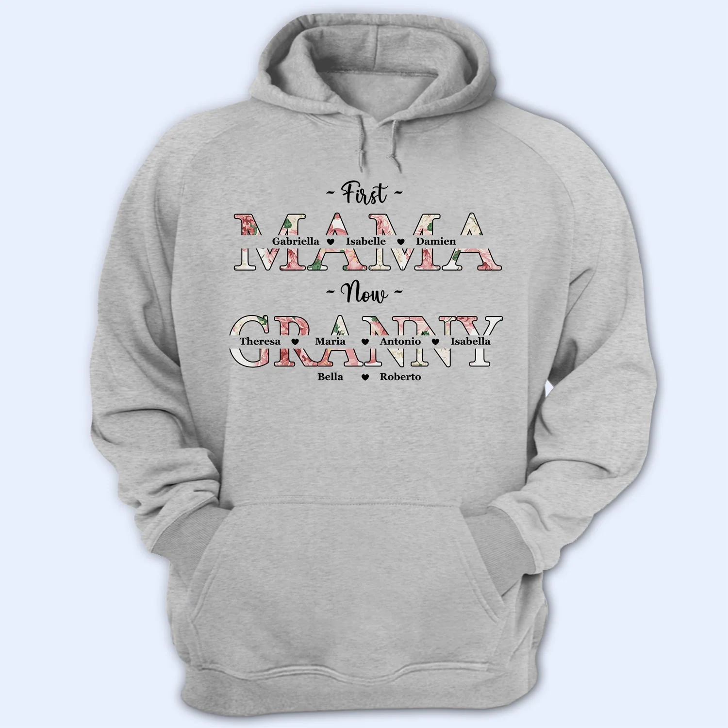 First Mom Now Grandma Floral - Gift For Mothers, Grandmas, Aunties - Personalized T Shirt - Image 4