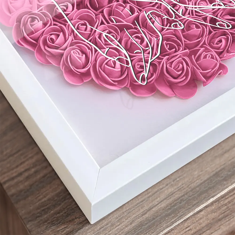 First My Daughter Forever My Friend - Personalized Flower Shadow Box - Image 4