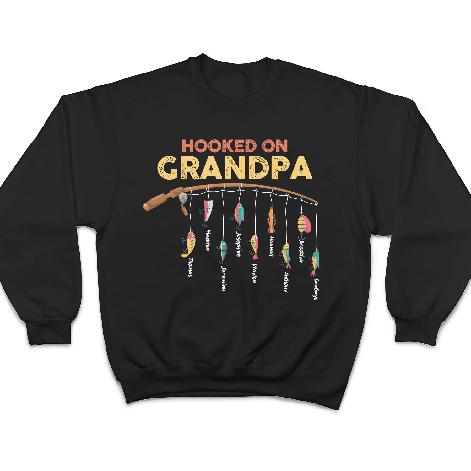 Fishing Hooked On Dad, Grandpa - Gift For Father, Grandfather - Personalized T Shirt - Image 5