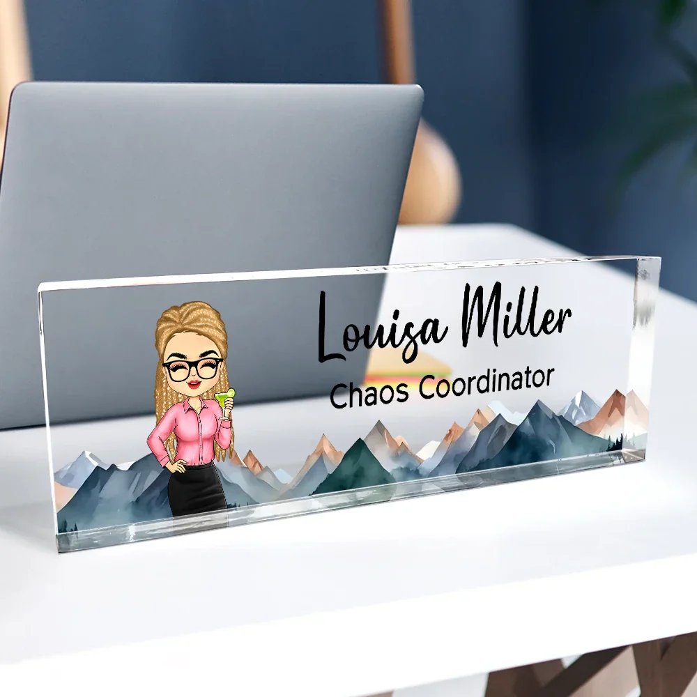 Fixer Of Everything - Personalized Desk Name Plate - Image 2