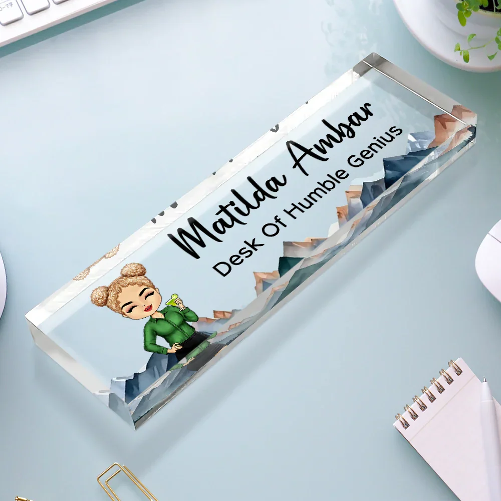 Fixer Of Everything - Personalized Desk Name Plate - Image 3