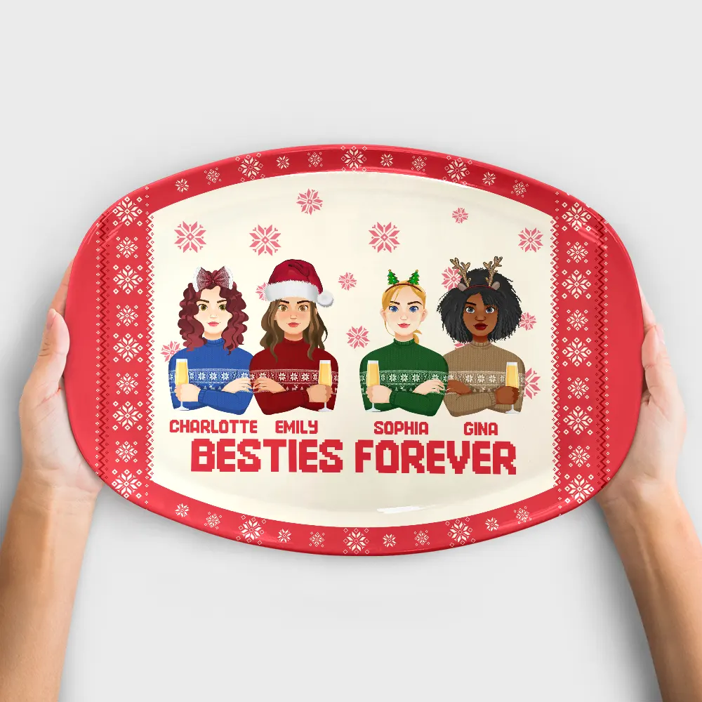 Flat Art Family Grandparents, Parents, Kids, Friends - Personalized Plate - Image 4