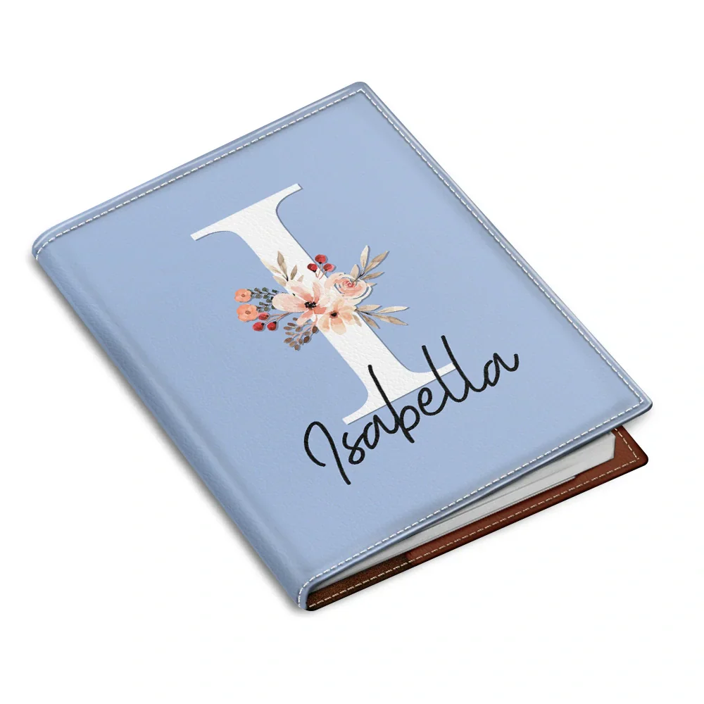 Floral Monogram - Personalized Passport Cover, Passport Holder - Image 2