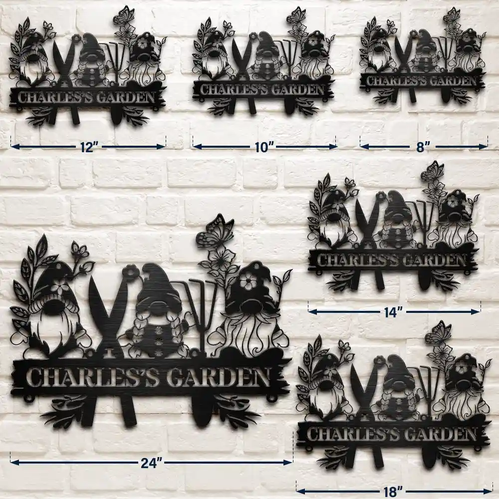 Flower Vegetable Garden - Personalized Cutout Metal Sign - Image 6