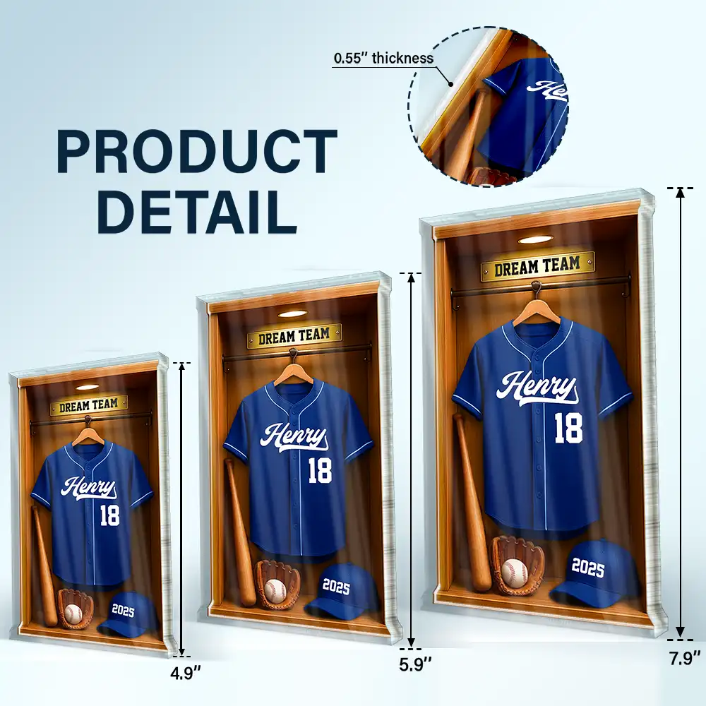 Football Soccer Locker 3D Effect - Personalized Custom Shaped Acrylic Plaque - Image 5