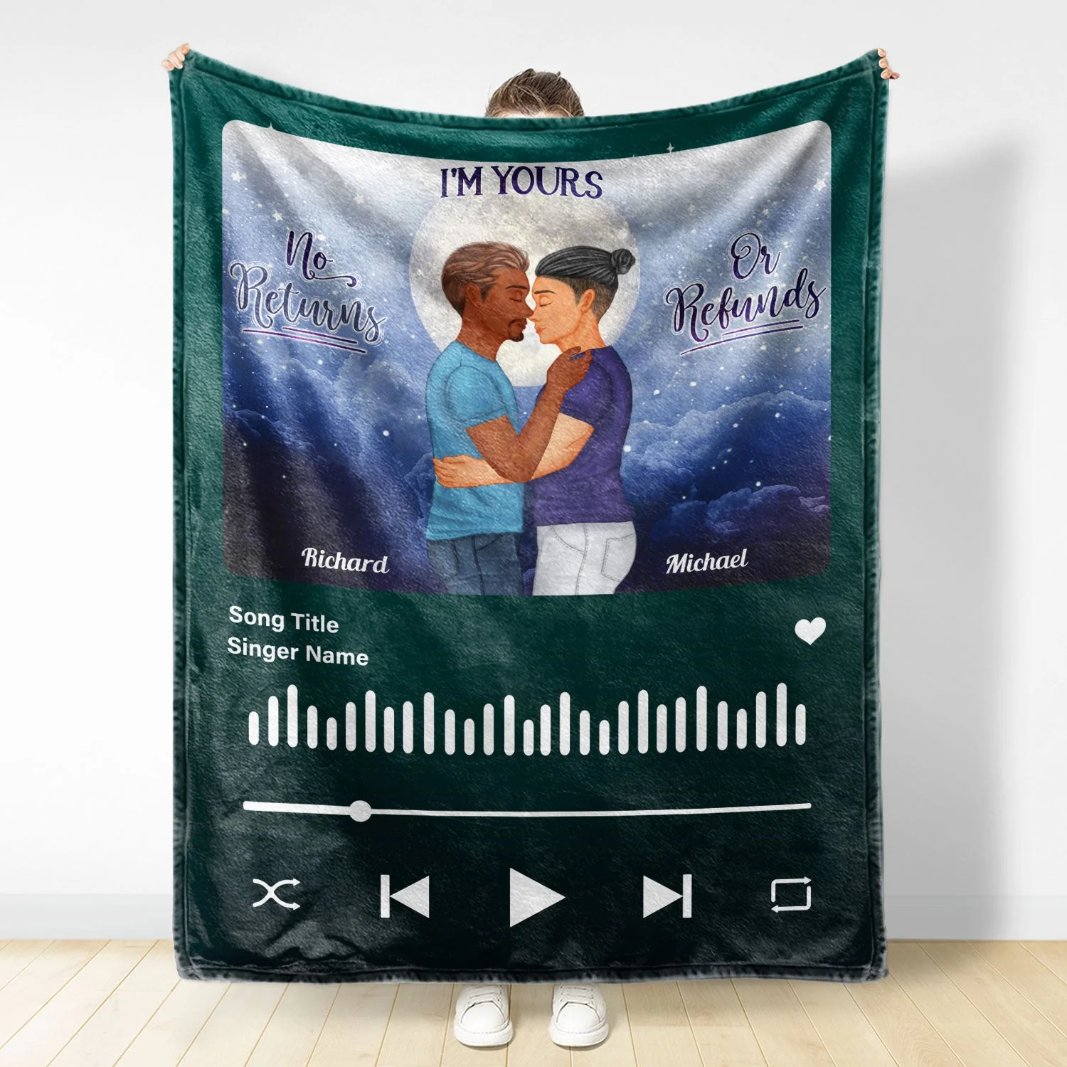 Forever & Always No Returns Or Refunds - Gift For Couples - Personalized Fleece Blanket - Image 2