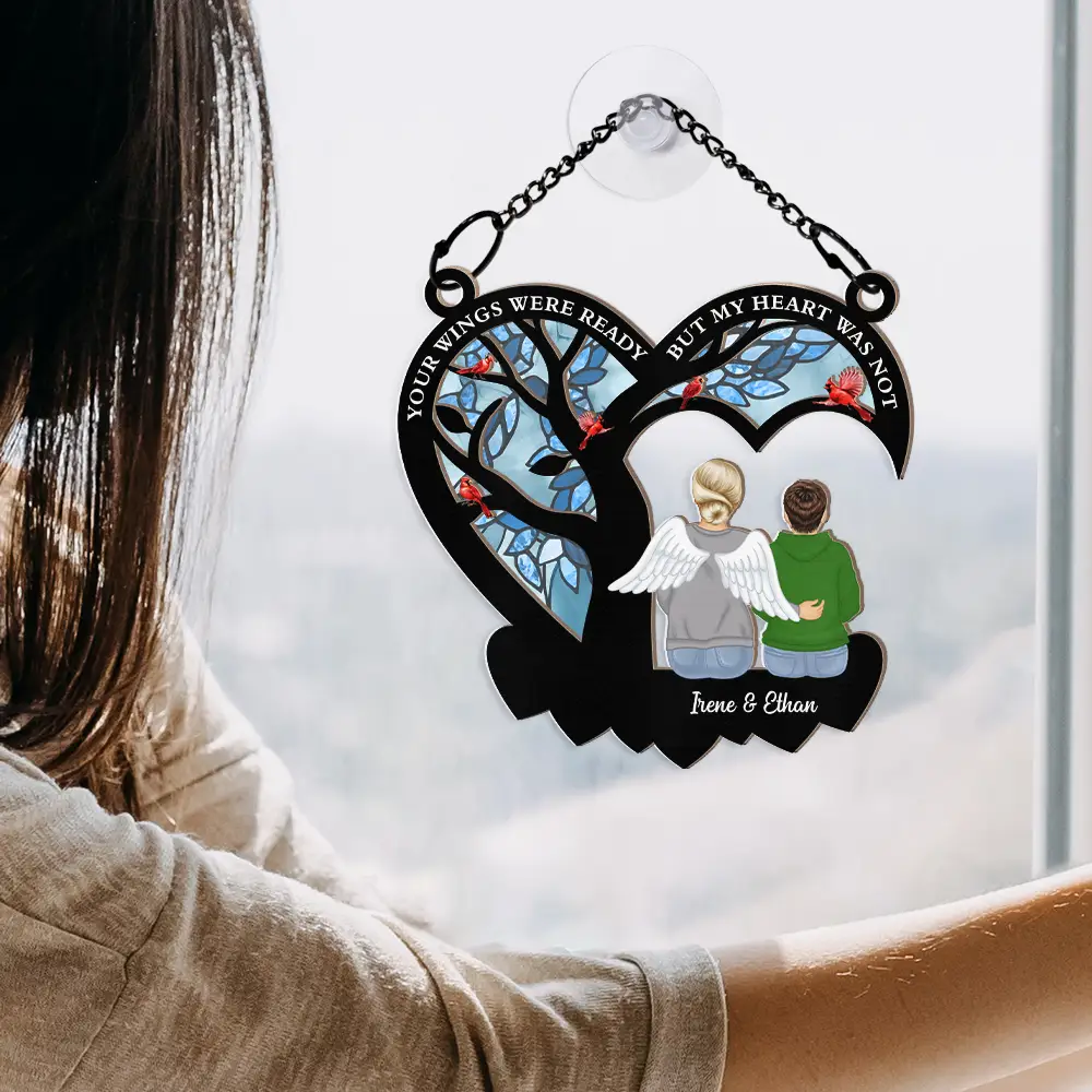 Forever In My Heart - Personalized Window Hanging Suncatcher Ornament - Image 4