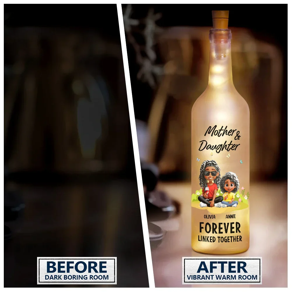 Forever Linked Together - Personalized Bottle Light - Image 2